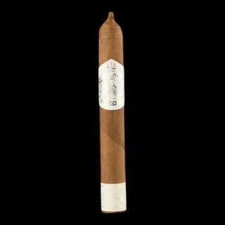 Cigar with a label on a black background