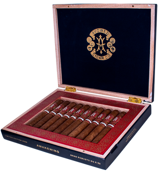 Open box of avowed awakening cigar