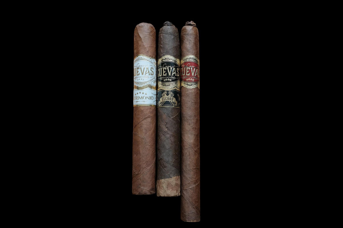 Three Cigars on a Black background 