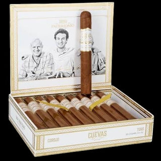 Box Of Cigars with a white label on a black background 