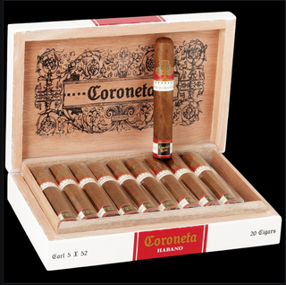 White box with a cigar labeled "Coroneta"