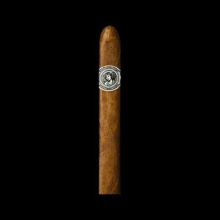 Cigar with a brand logo on a black background