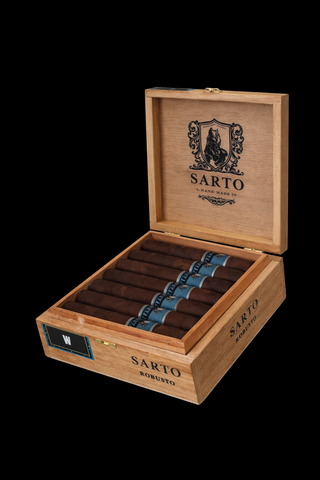 Open box of warped sarto robusto cigar